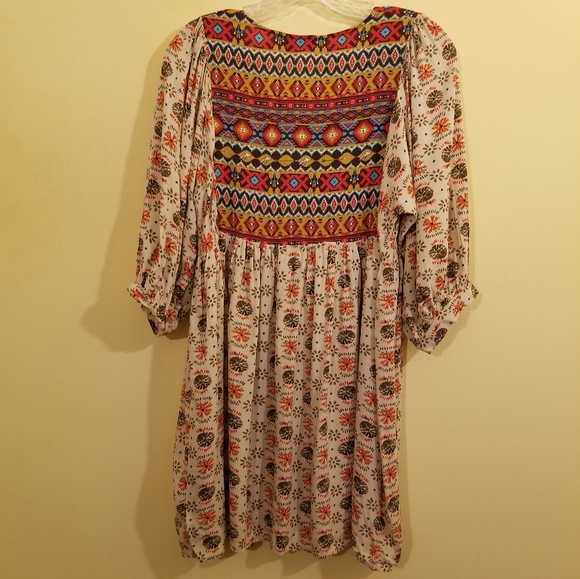 Umgee Free Spirit Dress Boho Babydoll Tribal Aztec - Picture 8 of 11